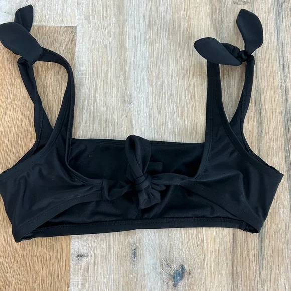 StrapTie Bralette Black Bikini Top Xhilaration D/DD - Picture 2 of 5